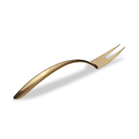Bon Chef Ez Use Banquet Serving Fork 14" W/Hollow Cool Handle - Gold Matte 9455GM